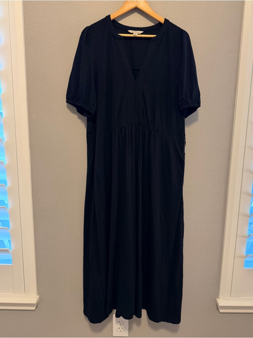 Boden Sofia Trim Jersey Midi Dress Black 16-18R - Picture 5 of 13